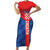 Custom Croatia Football Family Matching Short Sleeve Bodycon Dress and Hawaiian Shirt Hrvatska Nogometna Reprezentacija