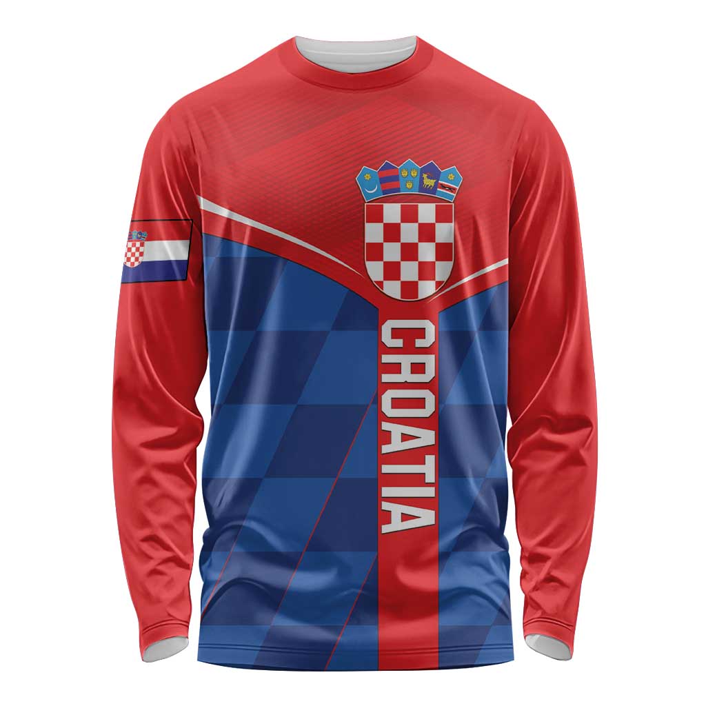 Custom Croatia Football Long Sleeve Shirt Hrvatska Nogometna Reprezentacija