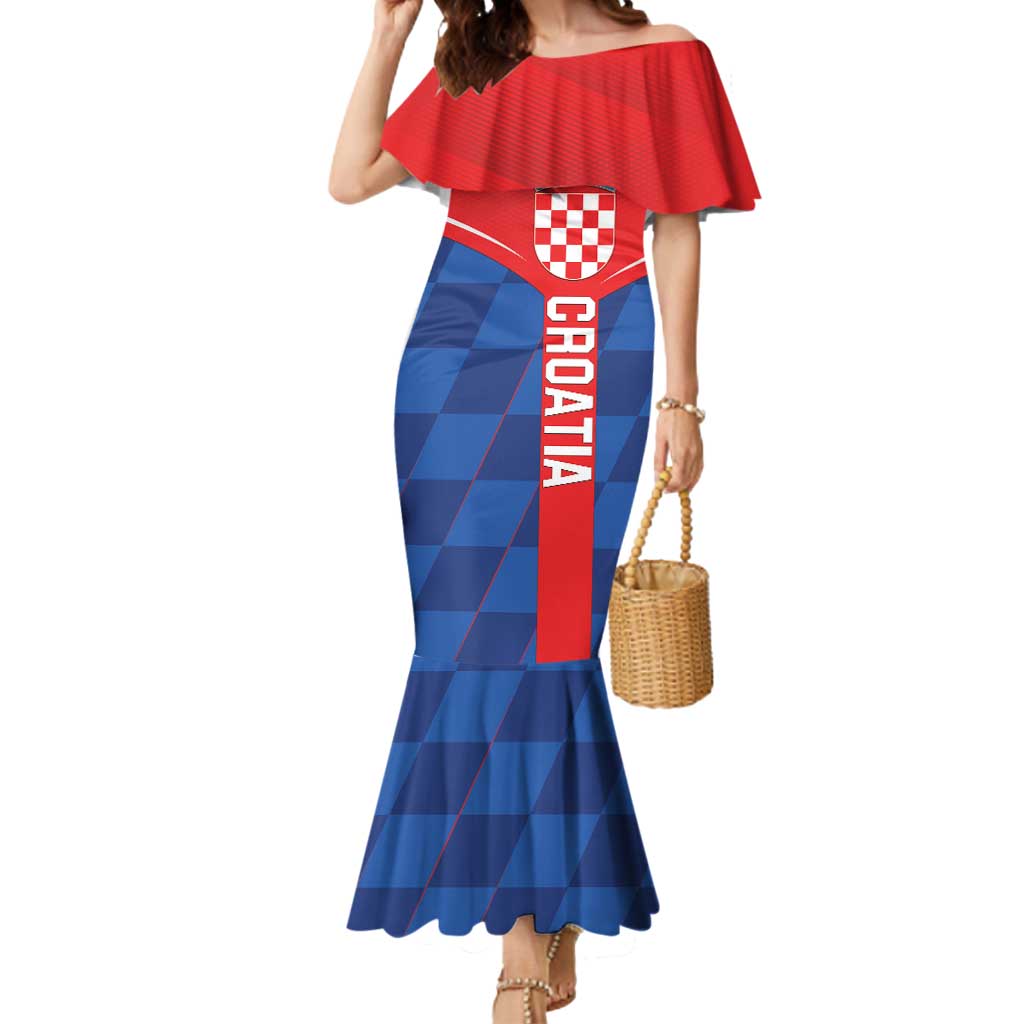 Custom Croatia Football Mermaid Dress Hrvatska Nogometna Reprezentacija