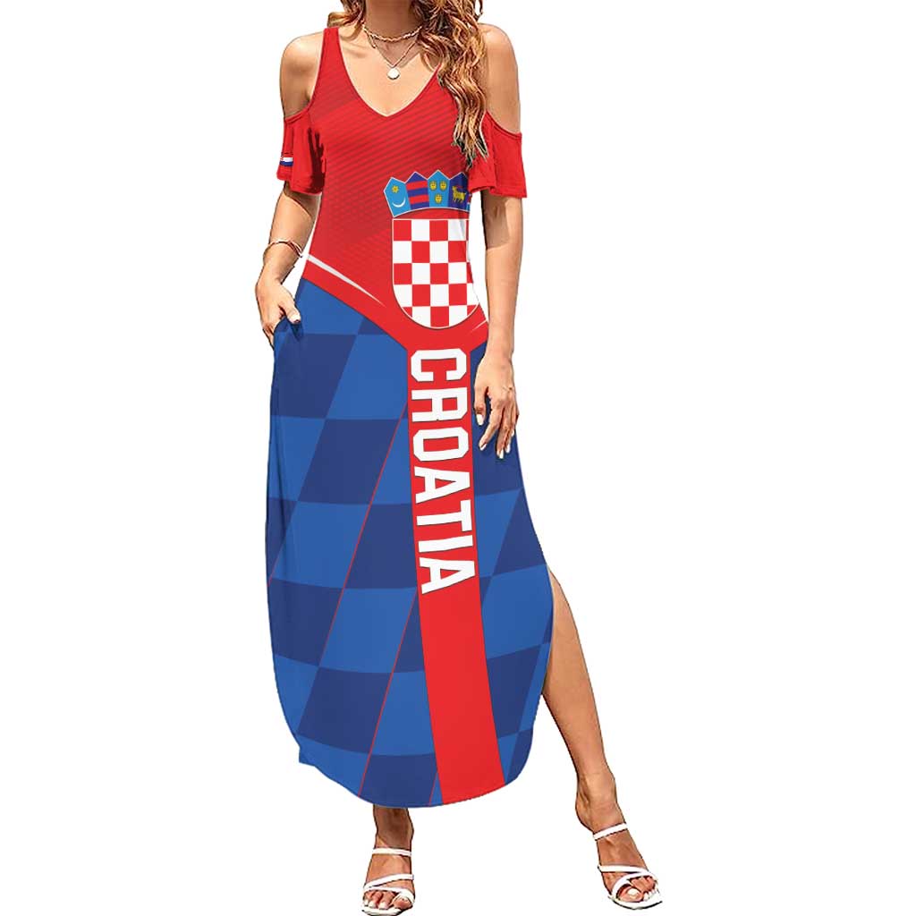 Custom Croatia Football Summer Maxi Dress Hrvatska Nogometna Reprezentacija