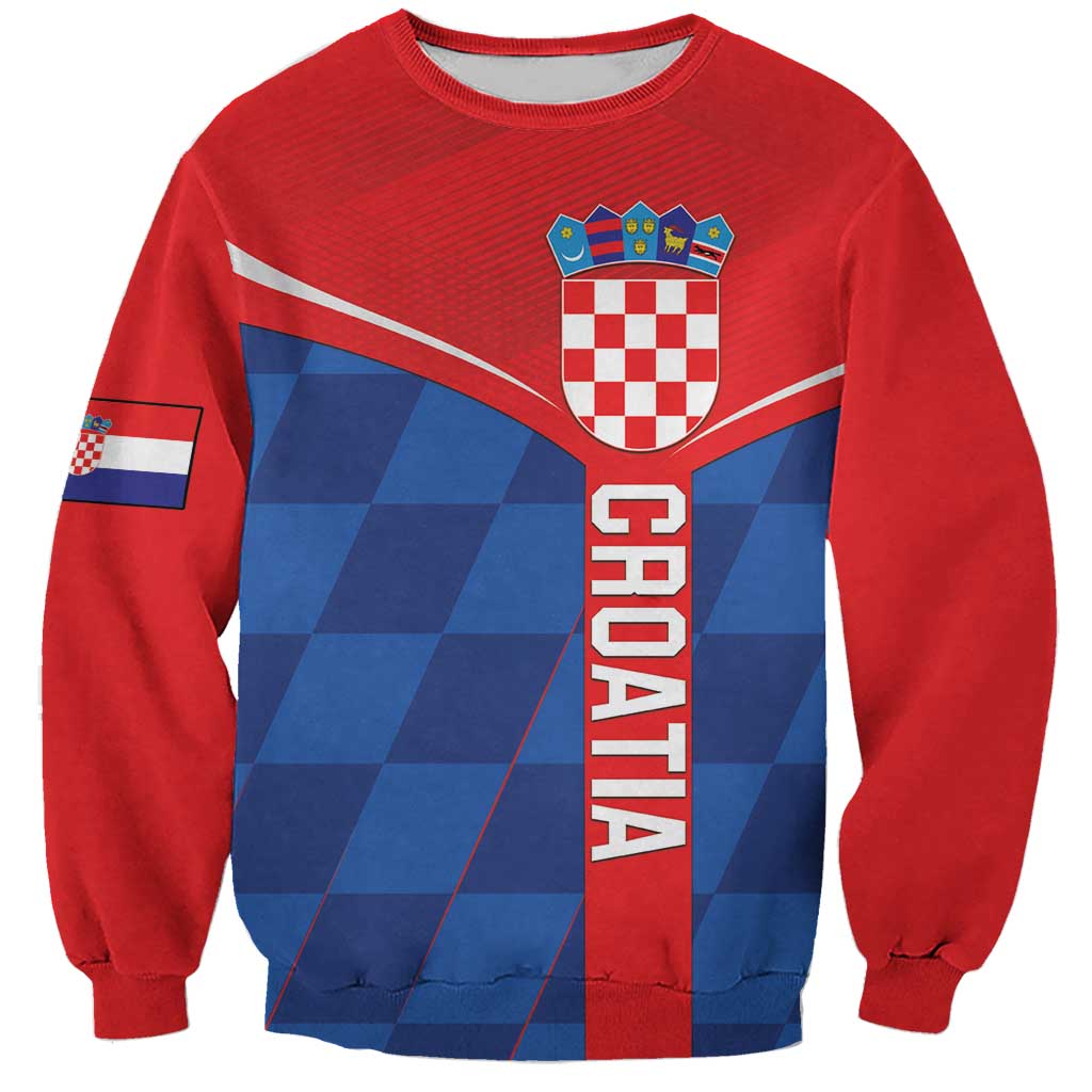 Custom Croatia Football Sweatshirt Hrvatska Nogometna Reprezentacija