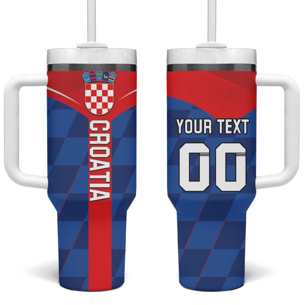 Custom Croatia Football Tumbler With Handle Hrvatska Nogometna Reprezentacija