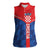 Custom Croatia Football Women Sleeveless Polo Shirt Hrvatska Nogometna Reprezentacija