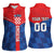 Custom Croatia Football Women Sleeveless Polo Shirt Hrvatska Nogometna Reprezentacija