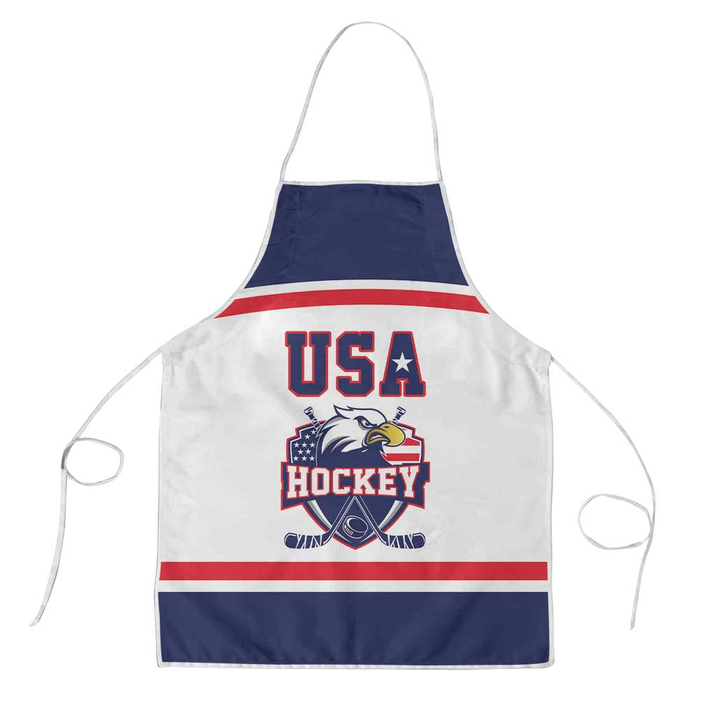 USA Ice Hockey Apron American Eagle Spirit White Version