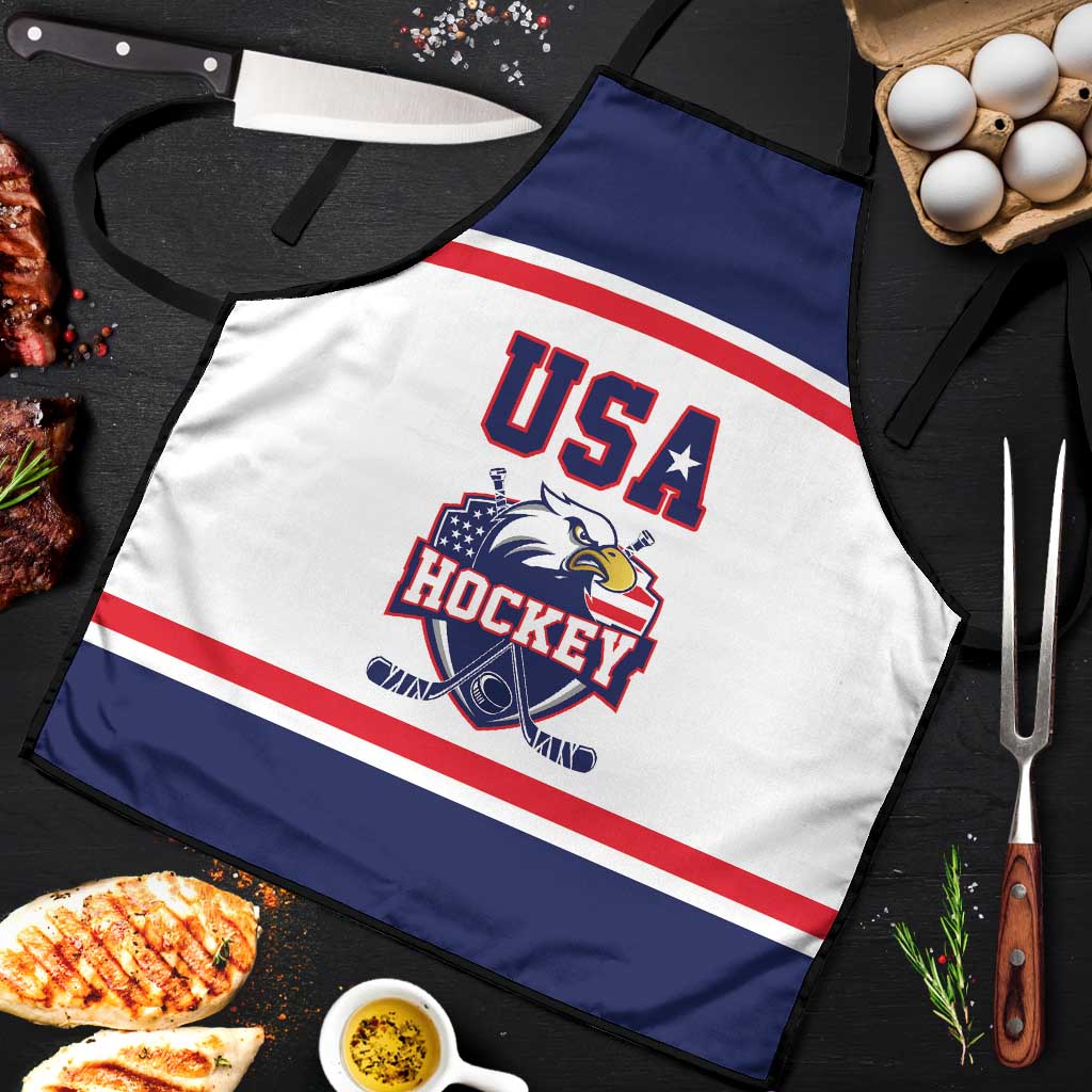 USA Ice Hockey Apron American Eagle Spirit White Version