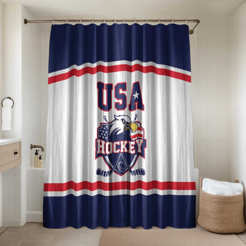 USA Ice Hockey Bathroom Set American Eagle Spirit White Version