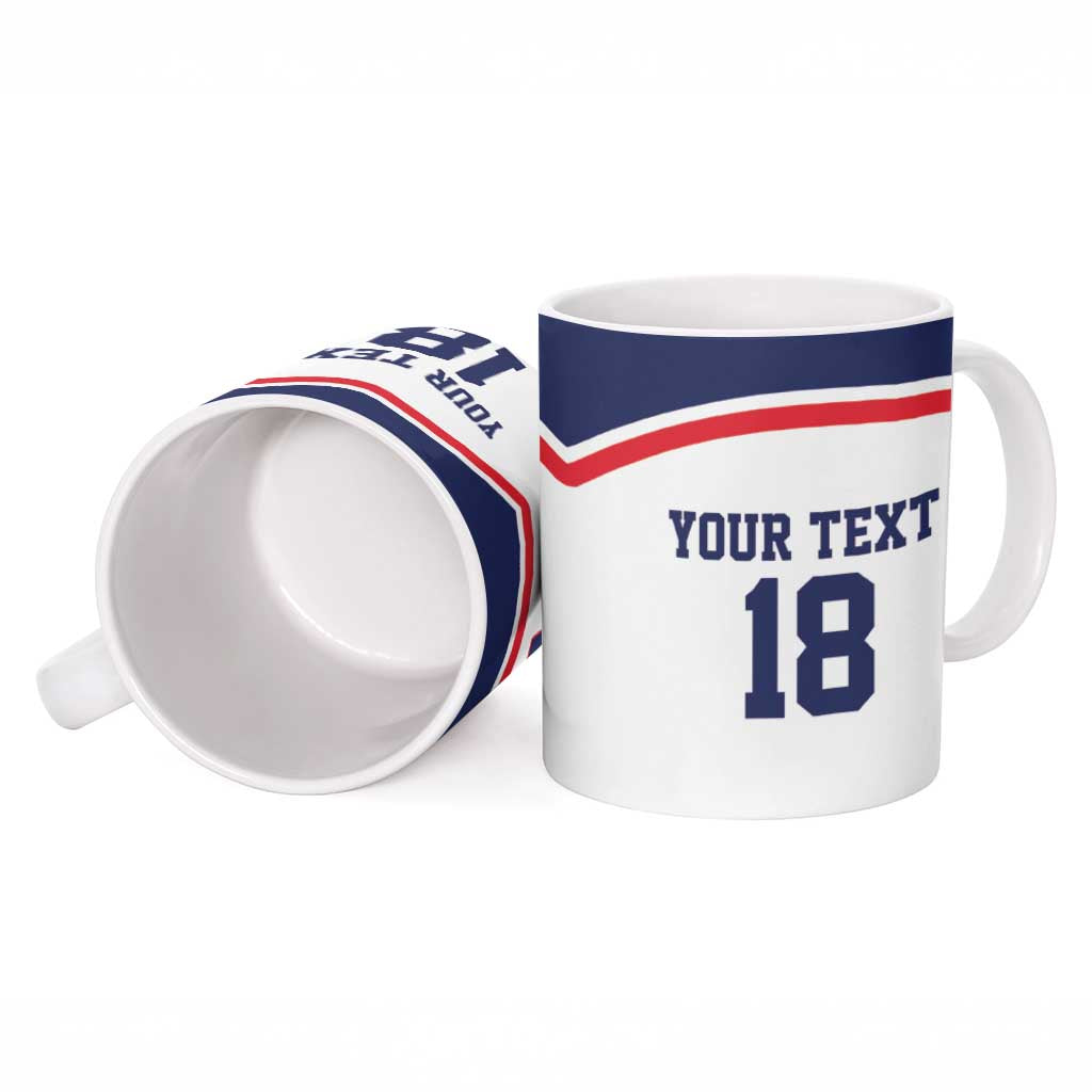 USA Ice Hockey Custom Ceramic Mug American Eagle Spirit White Version