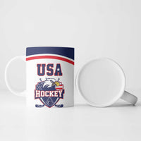 USA Ice Hockey Custom Ceramic Mug American Eagle Spirit White Version