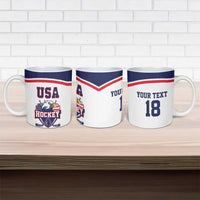 USA Ice Hockey Custom Ceramic Mug American Eagle Spirit White Version