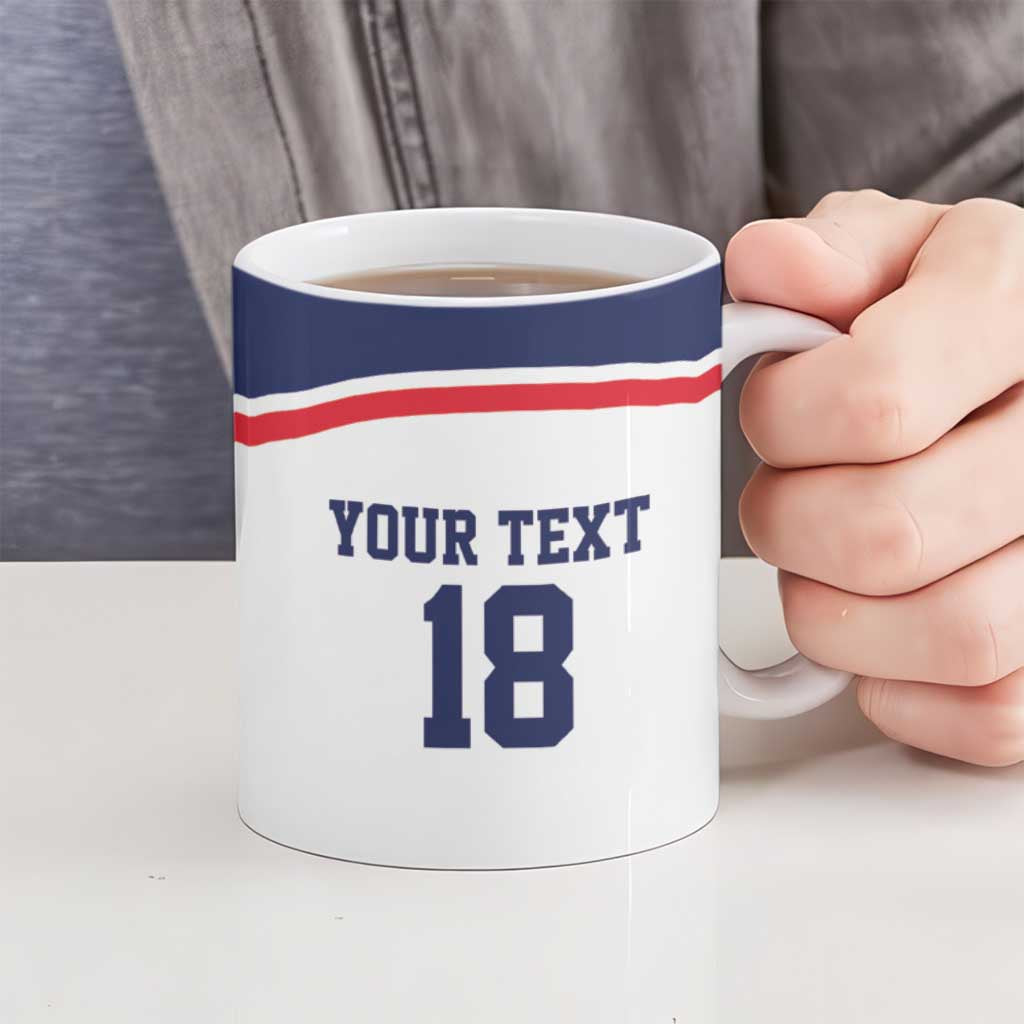USA Ice Hockey Custom Ceramic Mug American Eagle Spirit White Version