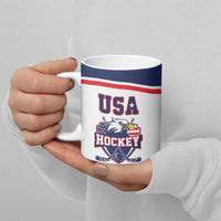 USA Ice Hockey Custom Ceramic Mug American Eagle Spirit White Version