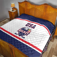 USA Ice Hockey Quilt American Eagle Spirit White Version