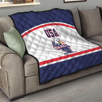 USA Ice Hockey Quilt American Eagle Spirit White Version