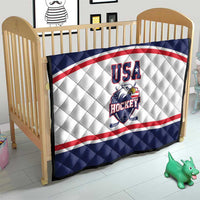 USA Ice Hockey Quilt American Eagle Spirit White Version