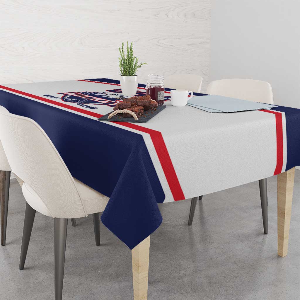 USA Ice Hockey Tablecloth American Eagle Spirit White Version
