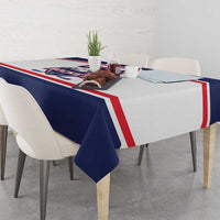 USA Ice Hockey Tablecloth American Eagle Spirit White Version