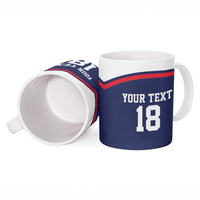 USA Ice Hockey Custom Ceramic Mug American Eagle Spirit Blue Version