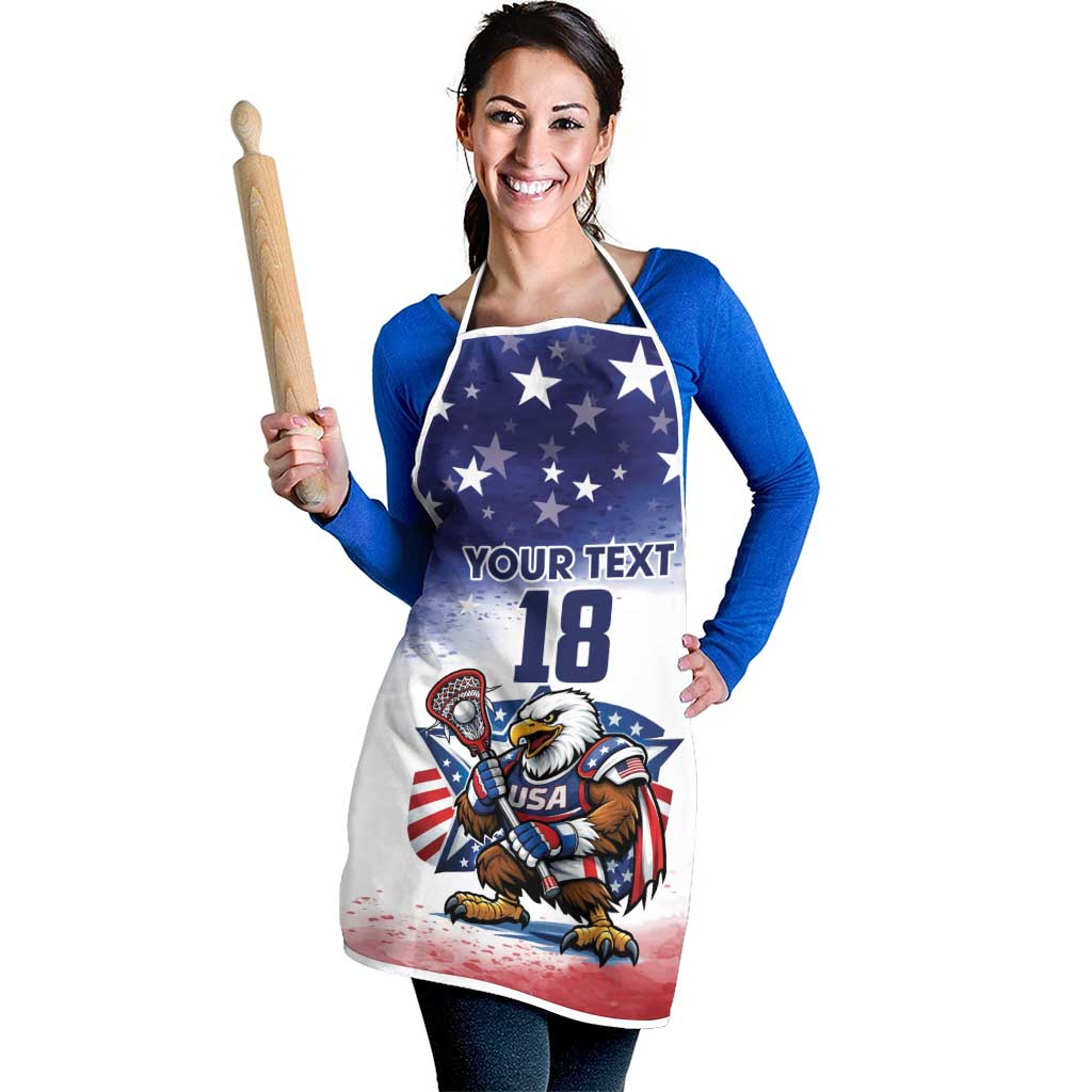 Custom USA Lacrosse Apron American Eagle Mascot