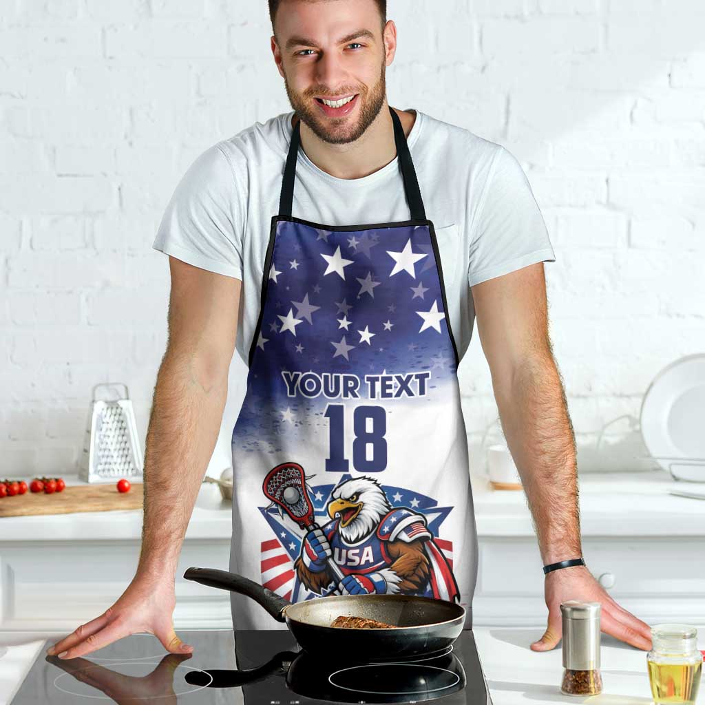 Custom USA Lacrosse Apron American Eagle Mascot