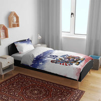 Custom USA Lacrosse Bedding Set American Eagle Mascot