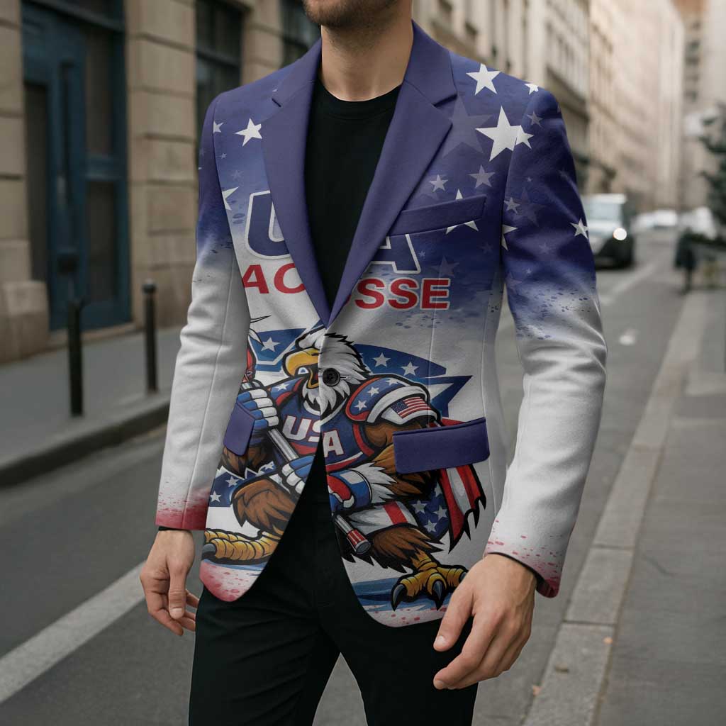 Custom USA Lacrosse Blazer American Eagle Mascot