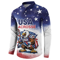 Custom USA Lacrosse Button Sweatshirt American Eagle Mascot