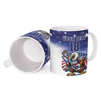 Custom USA Lacrosse Ceramic Mug American Eagle Mascot