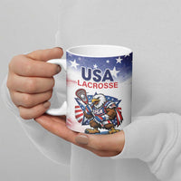 Custom USA Lacrosse Ceramic Mug American Eagle Mascot