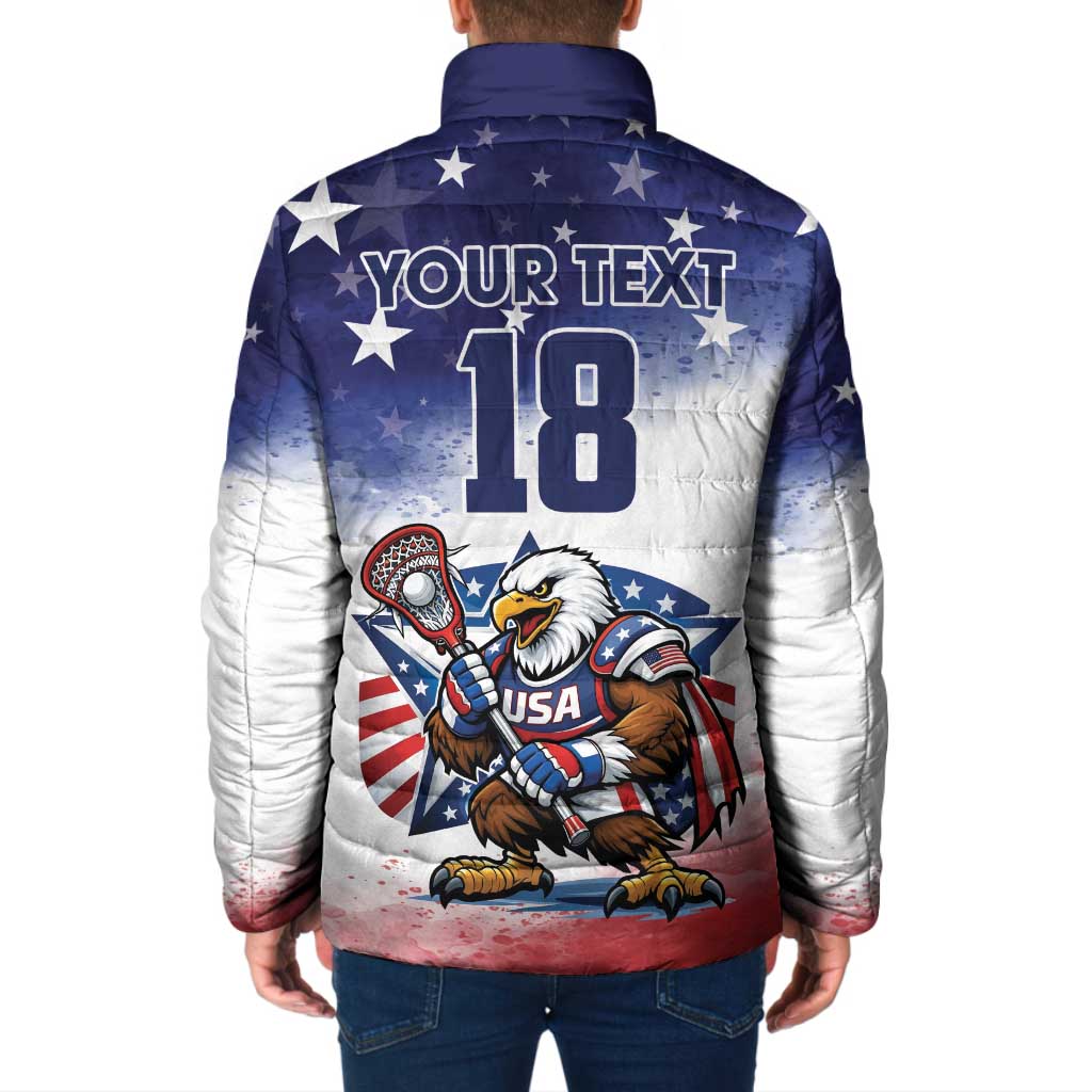 Custom USA Lacrosse Padded Jacket American Eagle Mascot