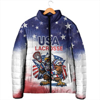 Custom USA Lacrosse Padded Jacket American Eagle Mascot