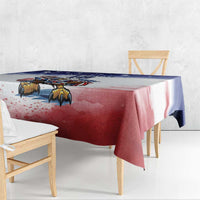 Custom USA Lacrosse Tablecloth American Eagle Mascot