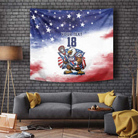 Custom USA Lacrosse Tapestry American Eagle Mascot