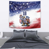 Custom USA Lacrosse Tapestry American Eagle Mascot