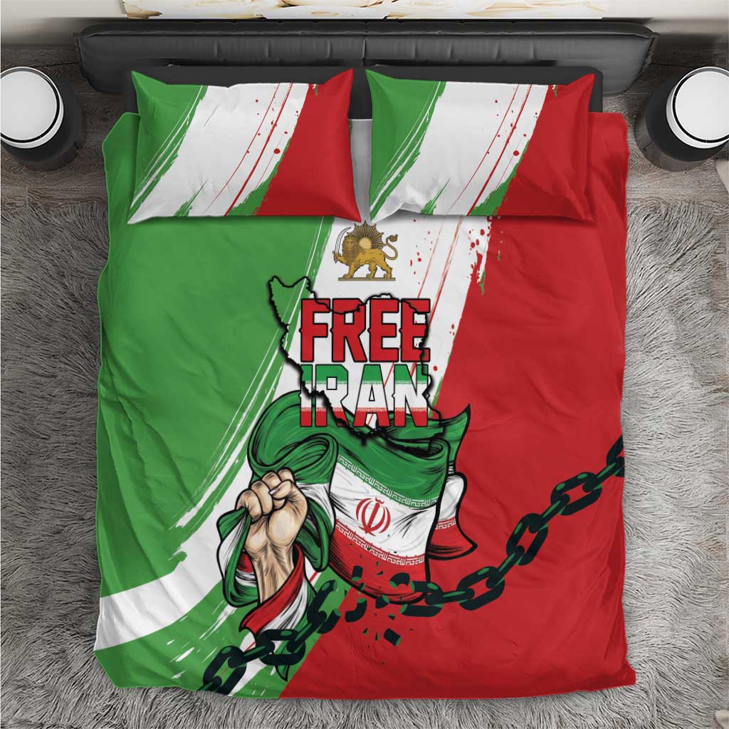 Free Iran Lion and Sun Bedding Set Persian Freedom Protest