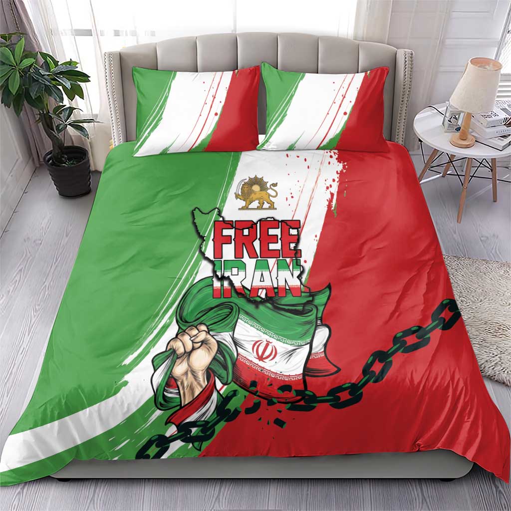 Free Iran Lion and Sun Bedding Set Persian Freedom Protest