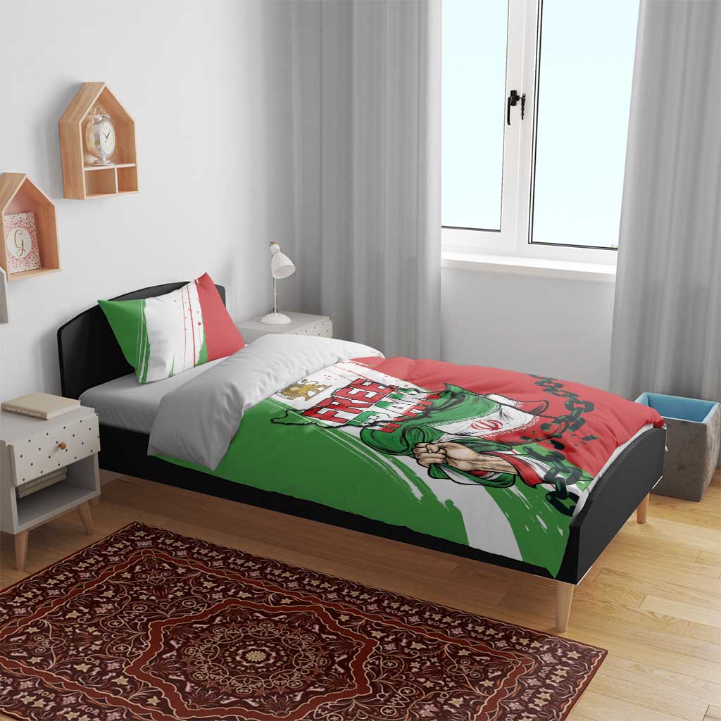 Free Iran Lion and Sun Bedding Set Persian Freedom Protest