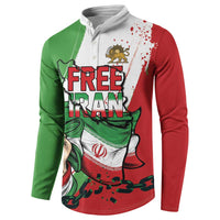 Free Iran Lion and Sun Personalized Button Sweatshirt Persian Freedom Protest