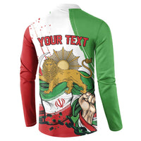 Free Iran Lion and Sun Personalized Button Sweatshirt Persian Freedom Protest