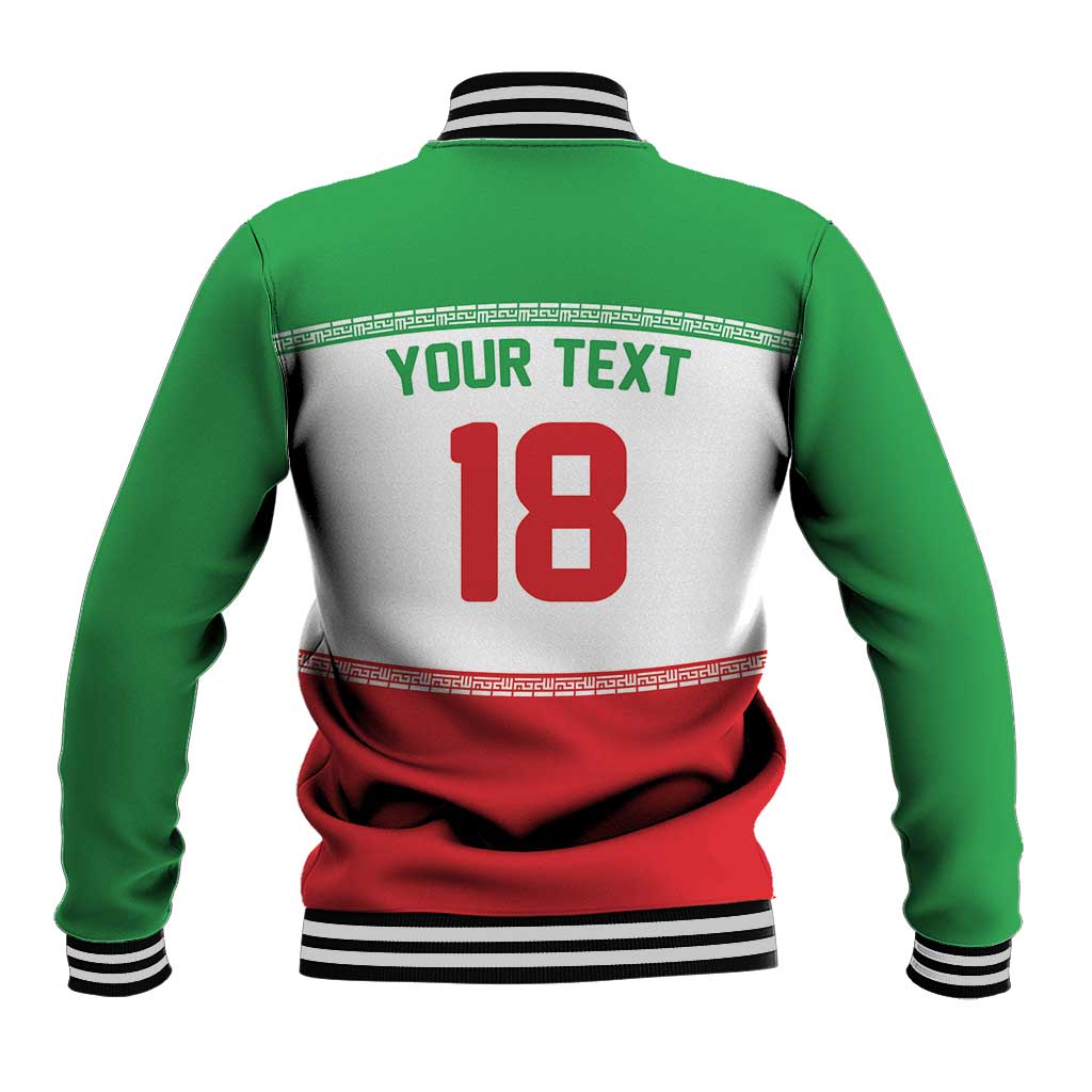 Iran Flag Custom Baseball Jacket Persian Pride National Colors