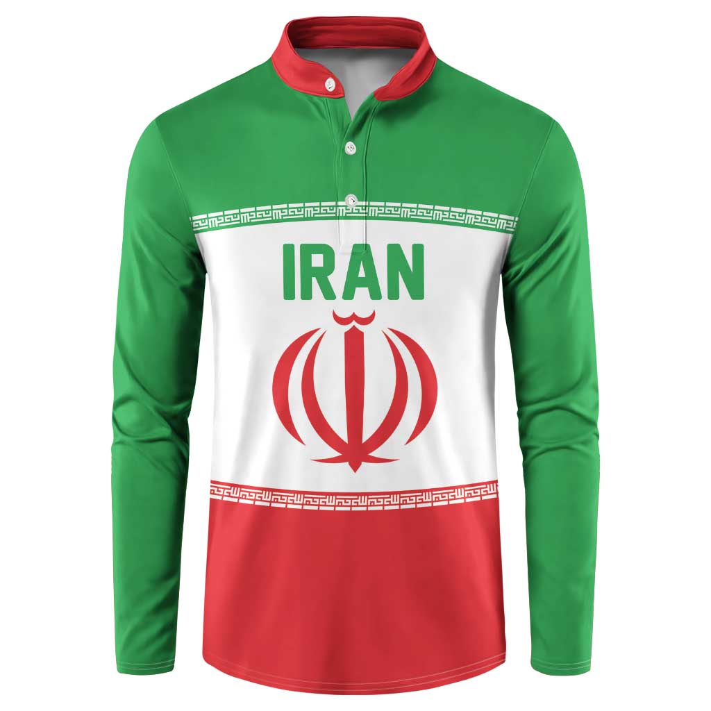 Iran Flag Custom Button Sweatshirt Persian Pride National Colors