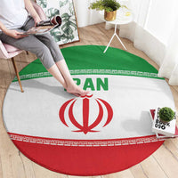 Iran Flag Round Carpet Persian Pride National Colors
