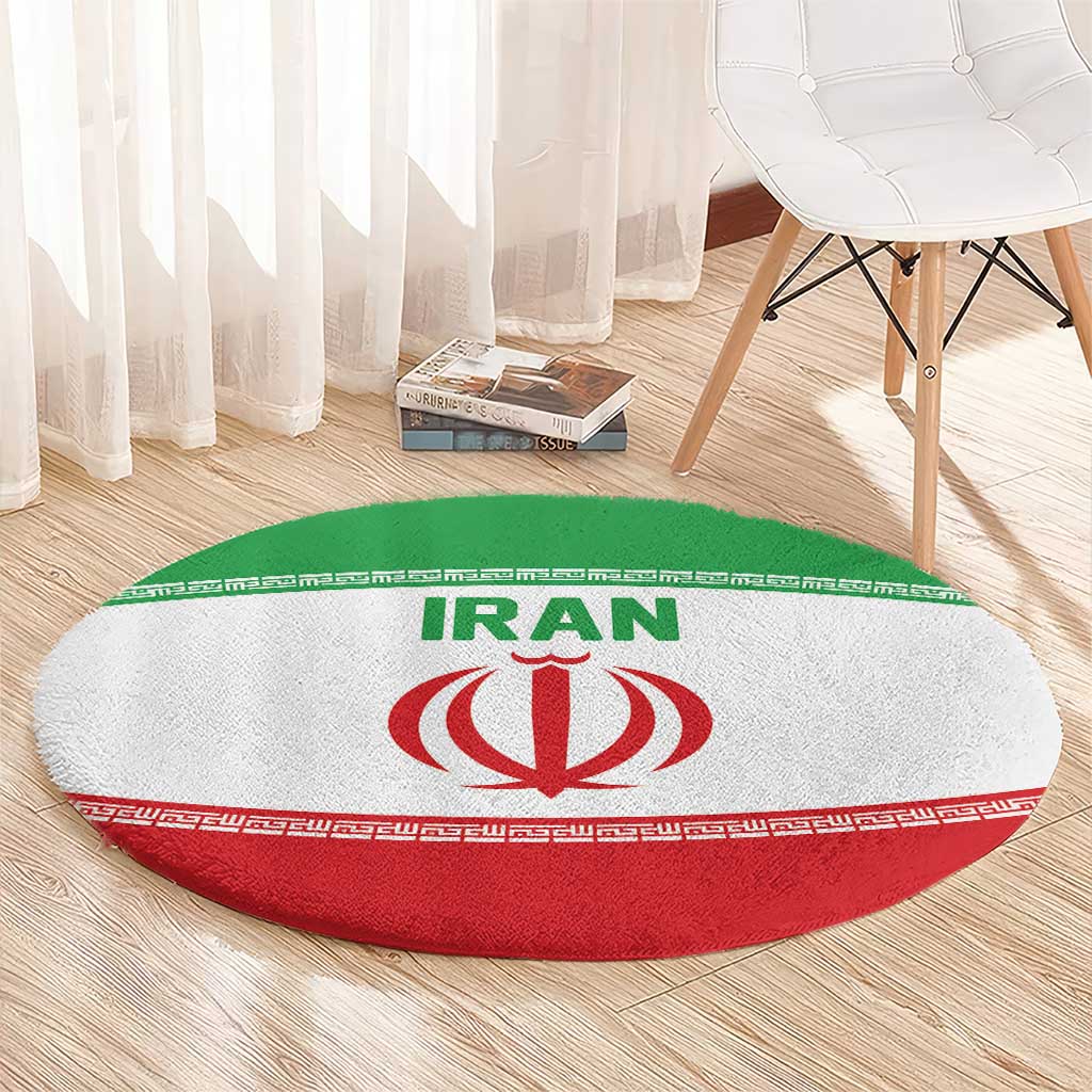 Iran Flag Round Carpet Persian Pride National Colors