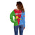 Personalized Eritrea Emblem Off Shoulder Sweater With Flag Color - Wonder Print Shop