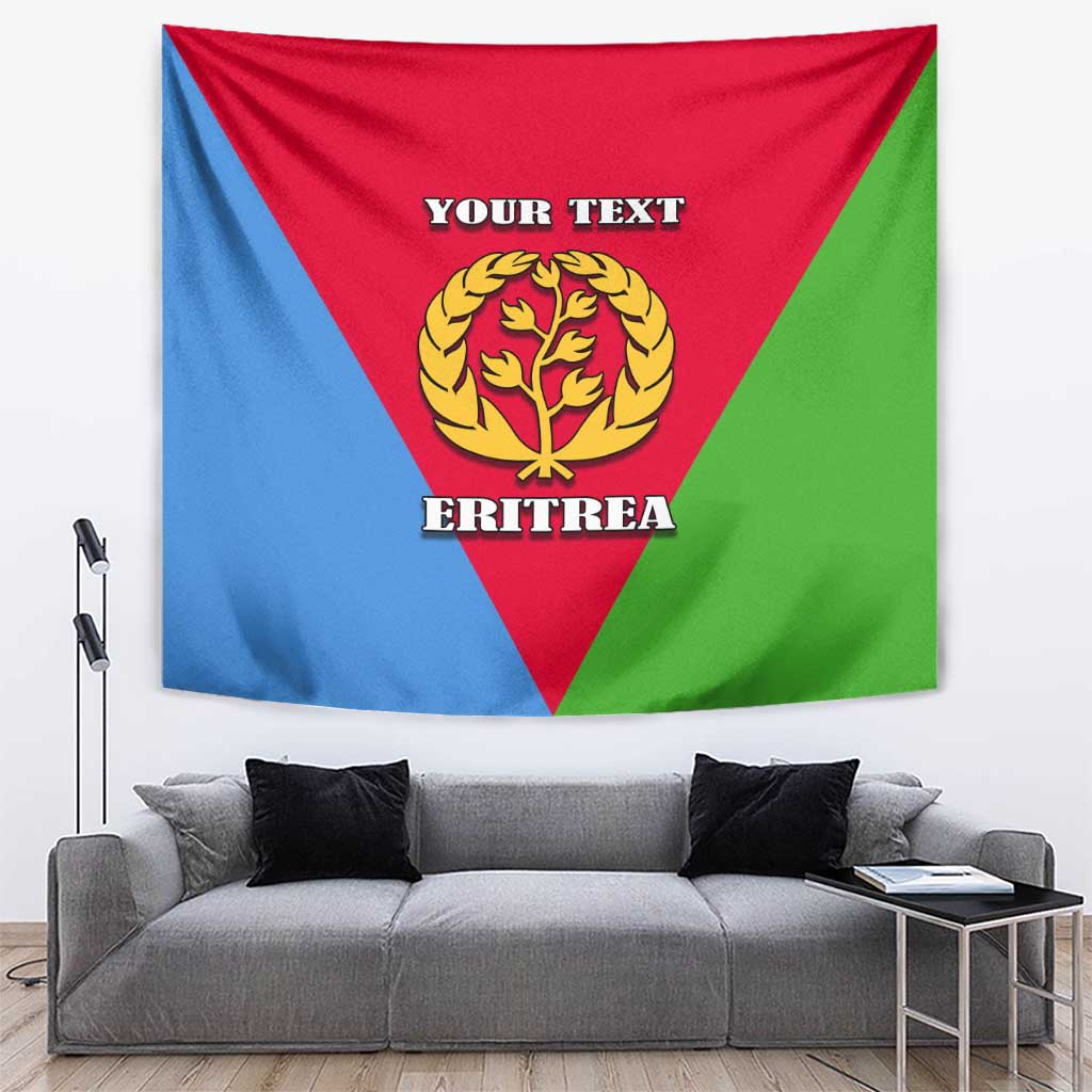 Personalized Eritrea Emblem Tapestry With Flag Color