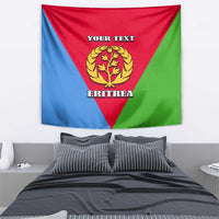 Personalized Eritrea emblem tapestry featuring 'ERITREA' text and 'YOUR TEXT'