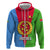 Personalized Eritrea Emblem Zip Hoodie With Flag Color - Wonder Print Shop