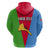 Personalized Eritrea Emblem Zip Hoodie With Flag Color - Wonder Print Shop