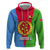 Personalized Eritrea Emblem Zip Hoodie With Flag Color - Wonder Print Shop