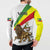 Ethiopia Button Sweatshirt Lion Of Judah Emblem With Cross - Wonder Print Shop